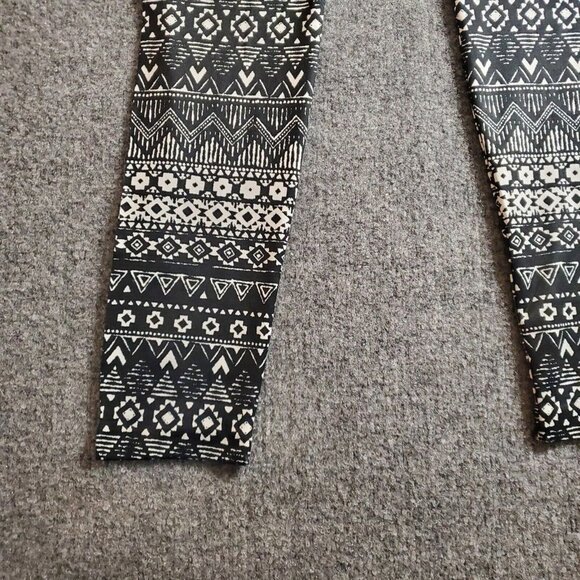 NOBO no boundaries ankle leggings size large 11 13 Black White Geometrical print - Picture 3 of 12